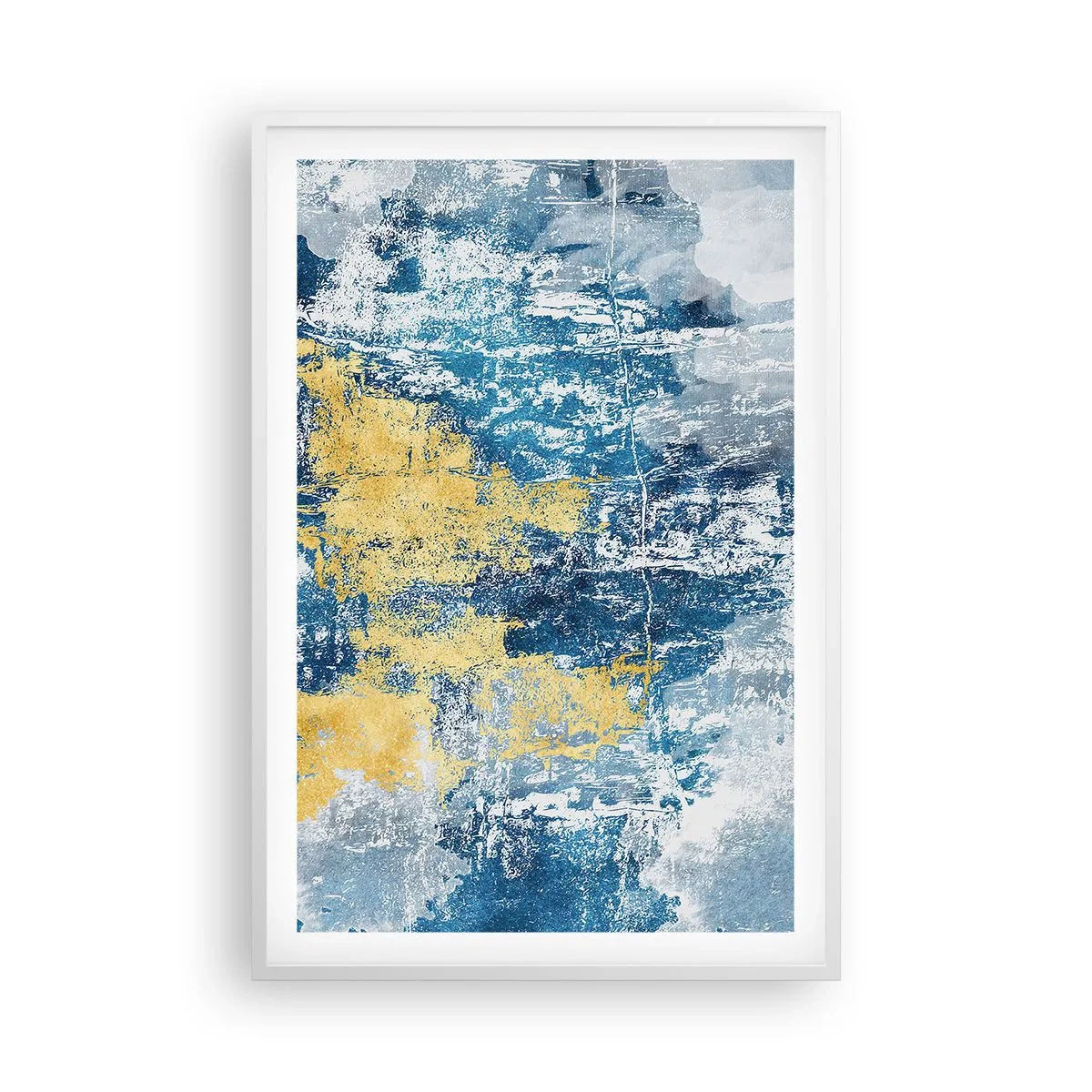 Affiche dans un cadre blanc - Poster - Abstraction du temps - 61x91 cm