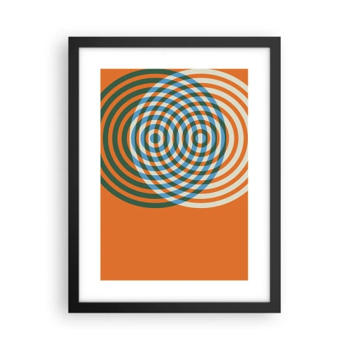 Affiche dans un cadre noir - Poster - Variation circulaire abstraite - 30x40 cm