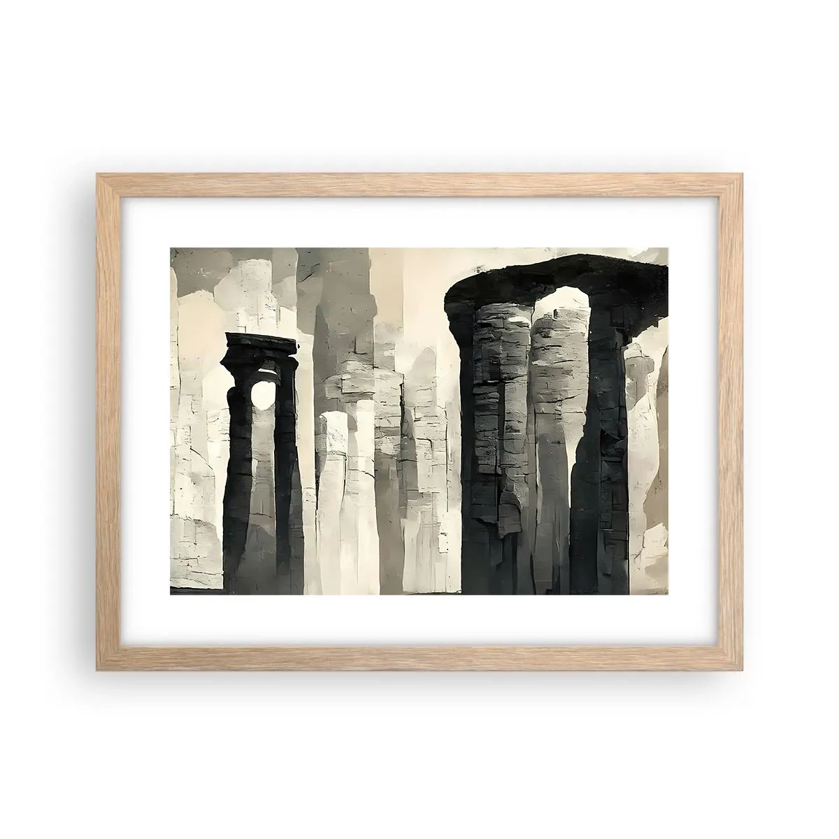 Affiche dans un chêne clair - Poster - La majesté de l'Antiquité - 40x30 cm