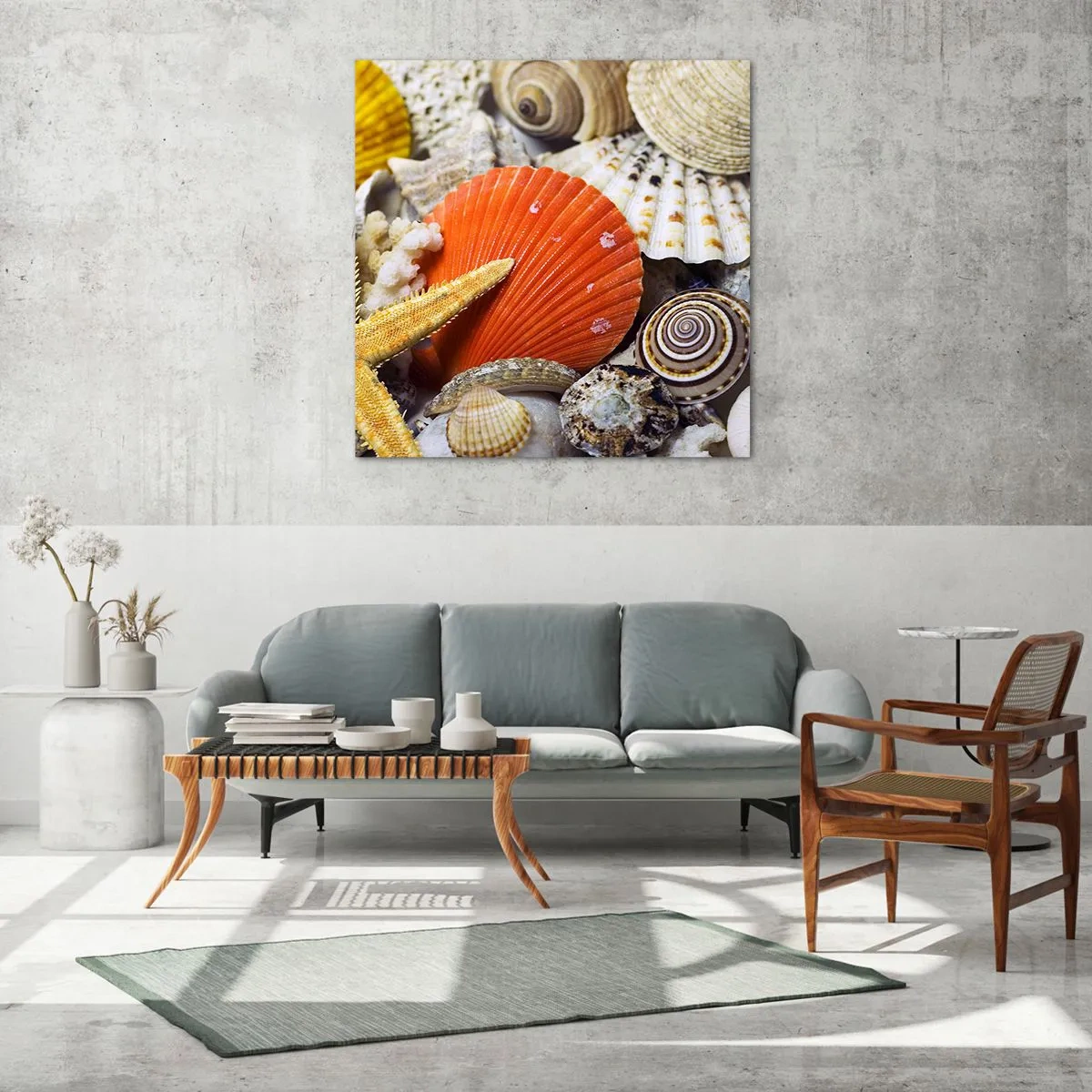 Impression sur verre - Image sur verre - Trésors de l'océan - 60x60 cm