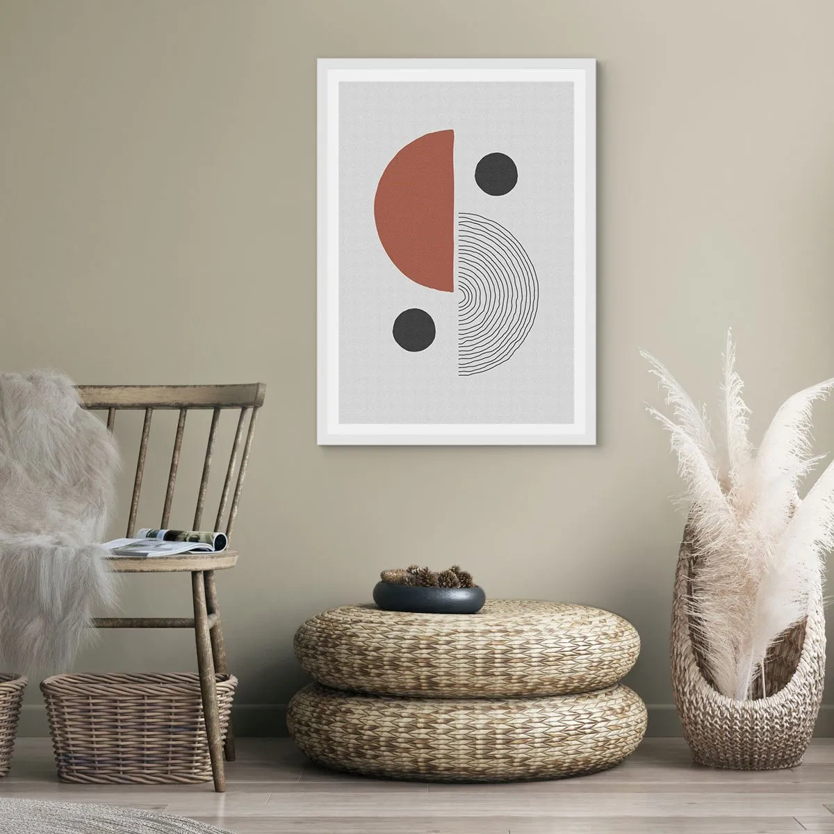 Affiche dans un cadre blanc - Poster - Perfection de la roue - 50x70 cm