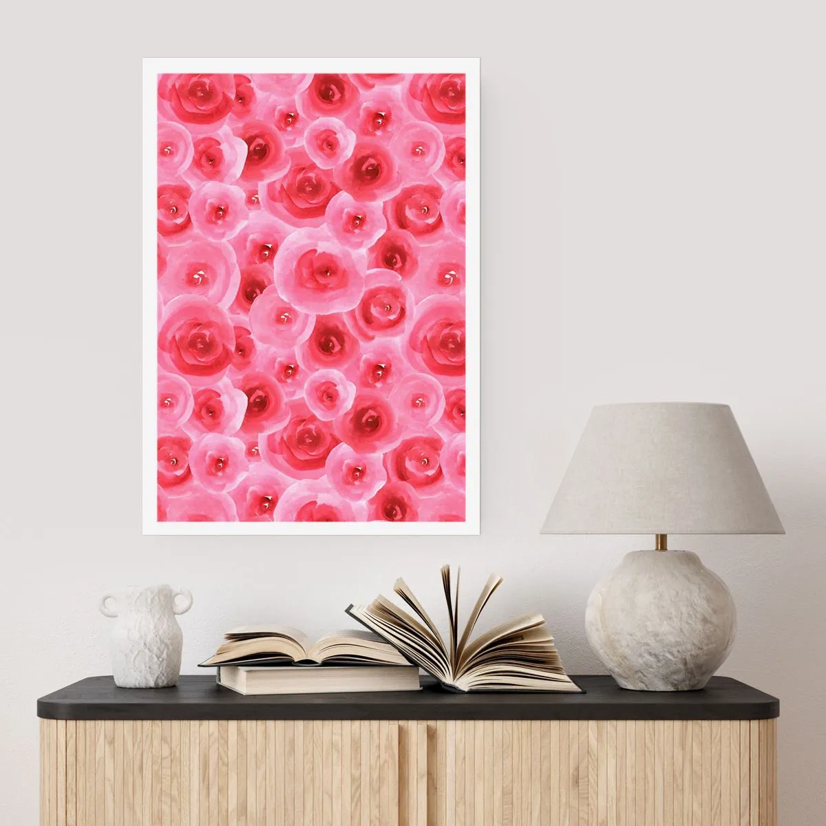 Affiche - Poster - Roses en-haut et en-bas - 61x91 cm