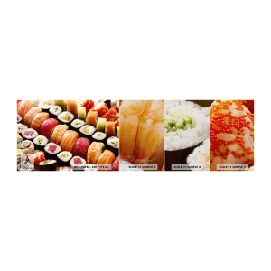 Échantillon de Papier Peint Premium Canvas - Couleurs et saveurs d'Asie - La gastronomie, Sushi, Asie - 100x30 cm