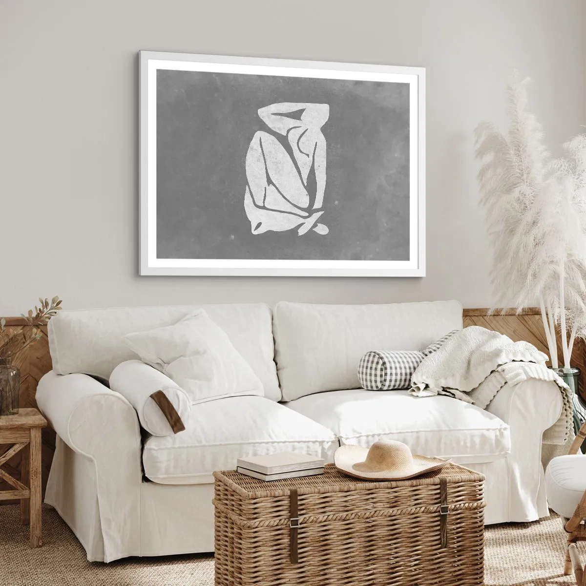 Affiche dans un cadre blanc - Poster - En pensée - 91x61 cm