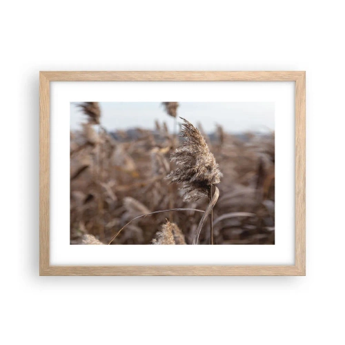 Affiche dans un chêne clair - Poster - Il est temps de s'envoler avec le vent - 40x30 cm