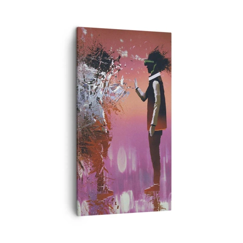 Impression sur toile - Image sur toile - Pouvez-vous regarder à l'intérieur de vous-même ? - 45x80 cm