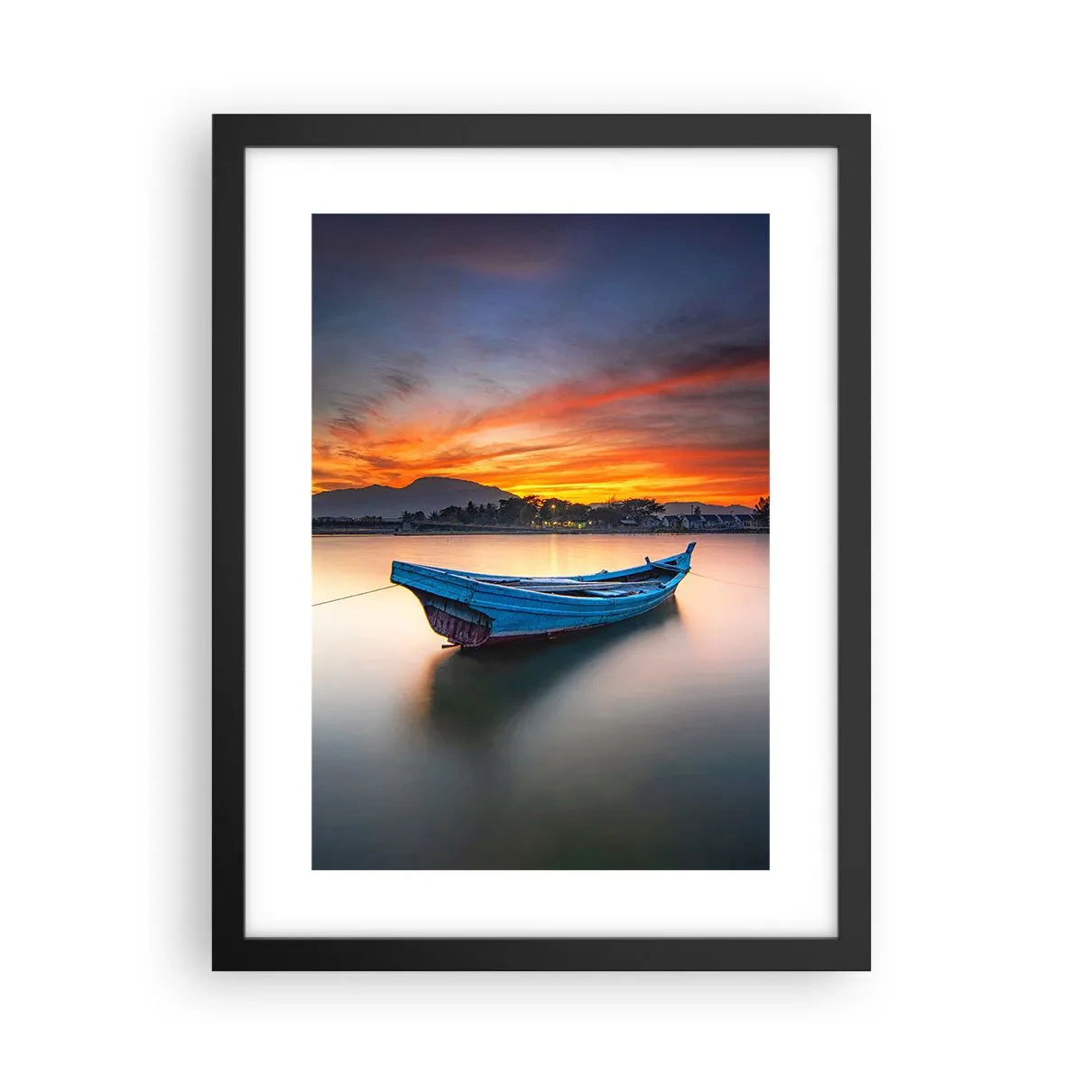 Affiche dans un cadre noir - Poster - Une bonne nuit arrive - 30x40 cm