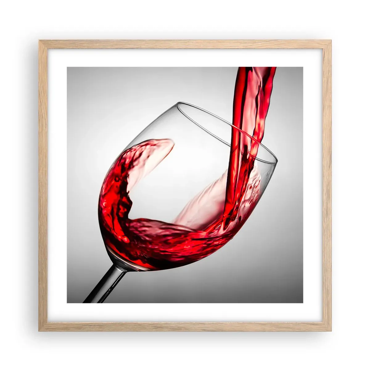 Affiche dans un chêne clair - Poster - Nuance - mouvement - son - 50x50 cm