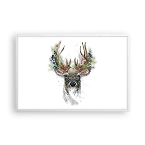 Affiche dans un cadre blanc - Poster - En robe de fête - 91x61 cm