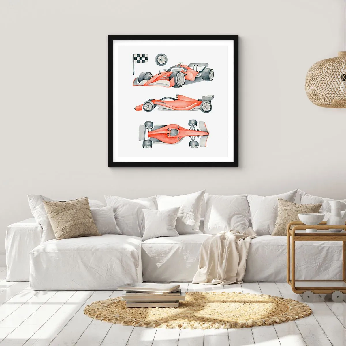 Affiche dans un cadre noir - Poster - poursuis ton rêve - 60x60 cm