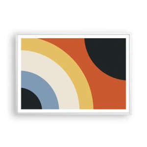 Affiche dans un cadre blanc - Poster - Vers son soi - 100x70 cm