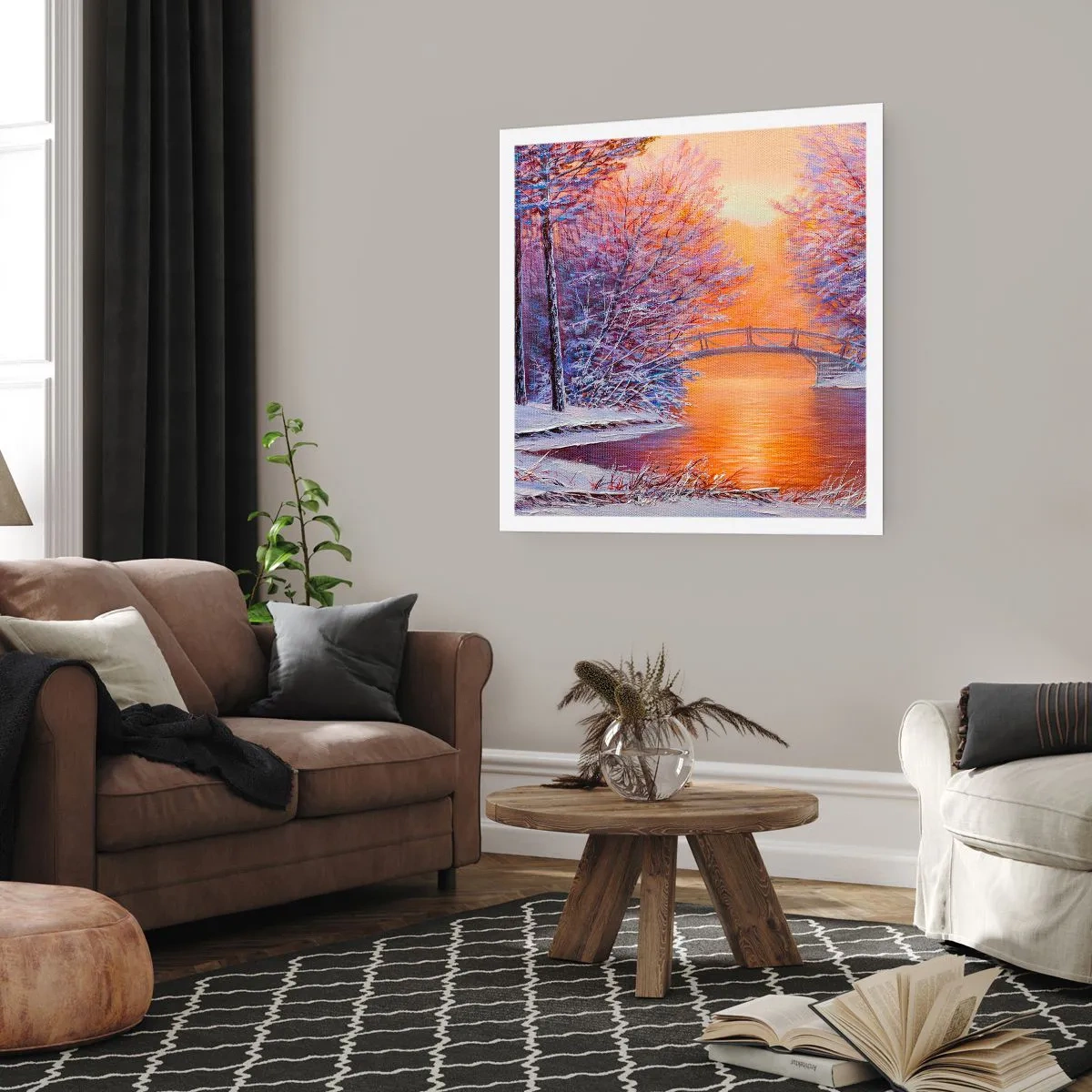 Affiche - Poster - On se rencontre ici - 30x30 cm