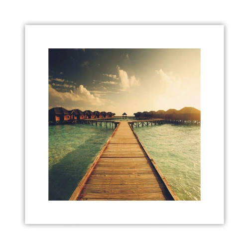 Affiche - Poster - Invitation chaleureuse - 30x30 cm