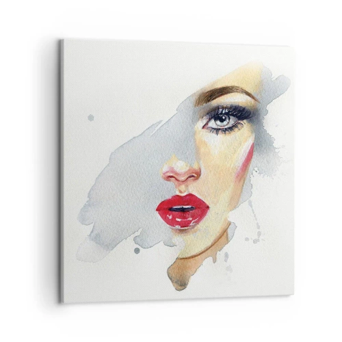 Impression sur toile - Image sur toile - Reflet dans une goutte d'eau - 50x50 cm