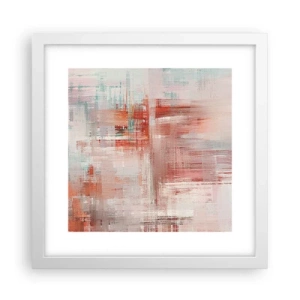 Affiche dans un cadre blanc - Poster - Brumeux. Mais rose - 30x30 cm