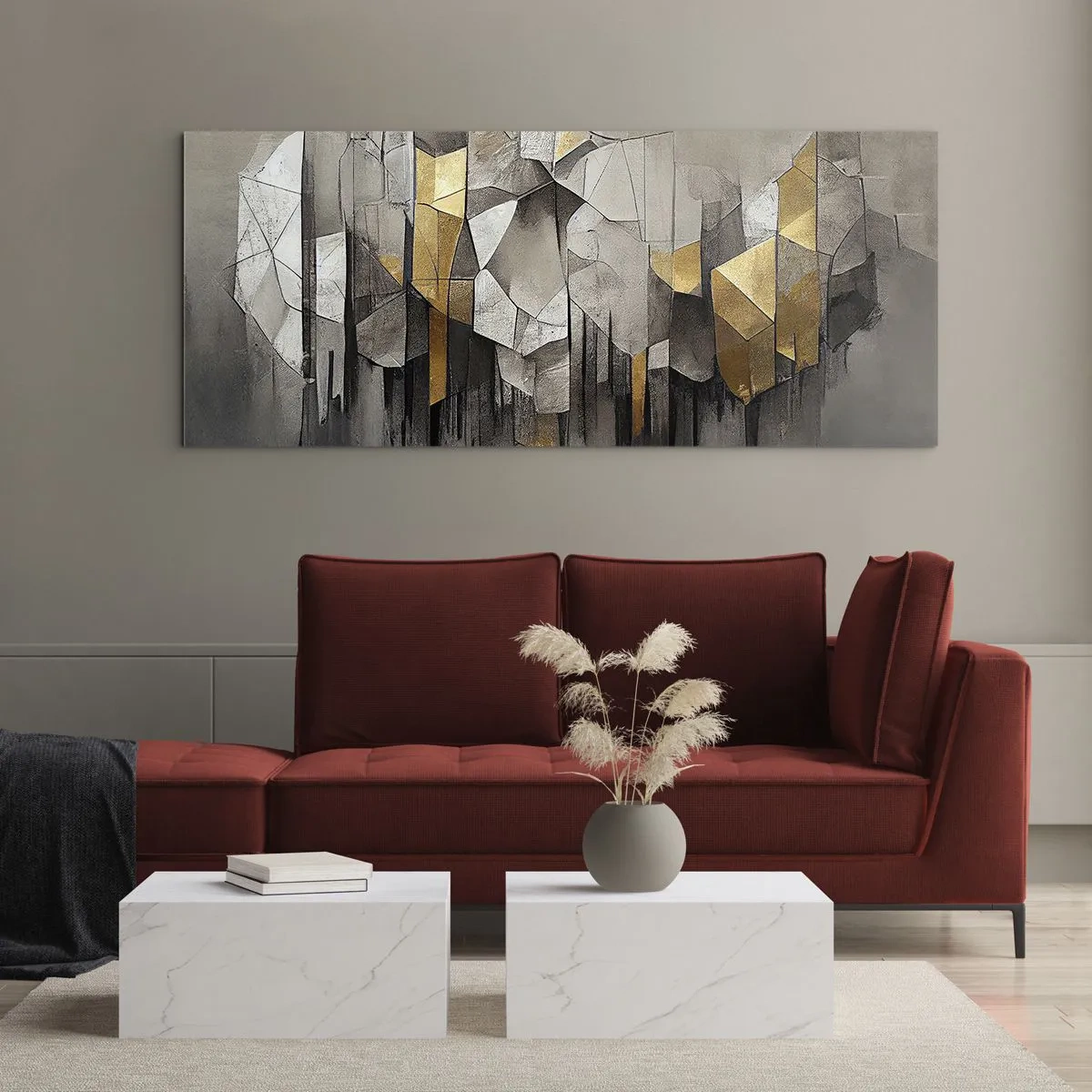 Impression sur verre - Image sur verre - Composition de glace et de lumière - 100x40 cm