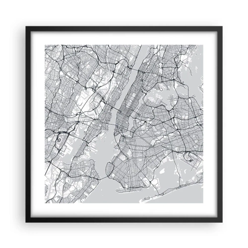 Affiche dans un cadre noir - Poster - Anatomie de la métropole - 50x50 cm