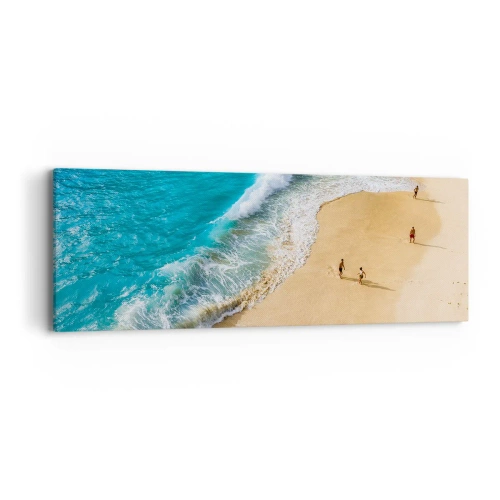 Impression sur toile - Image sur toile - Et ensuite le soleil, la plage… - 90x30 cm