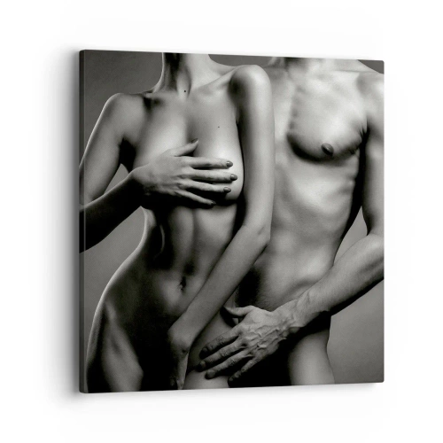 Impression sur toile - Image sur toile - Adam et Eve - 40x40 cm