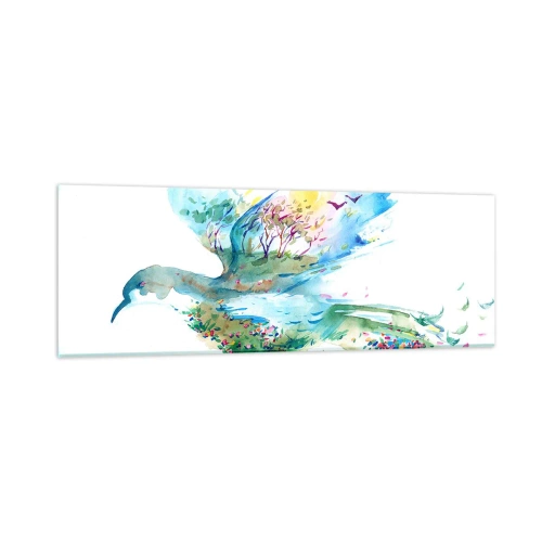 Impression sur verre - Image sur verre - Sur les ailes de la nature - 90x30 cm