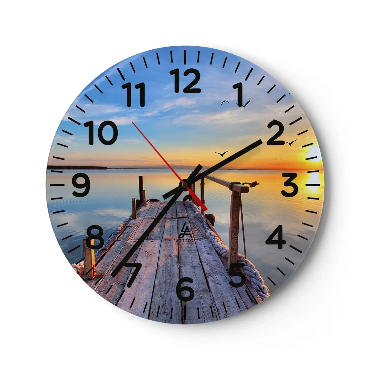 Horloge murale - Pendule murale - Marcher droit vers le soleil - 30x30 cm