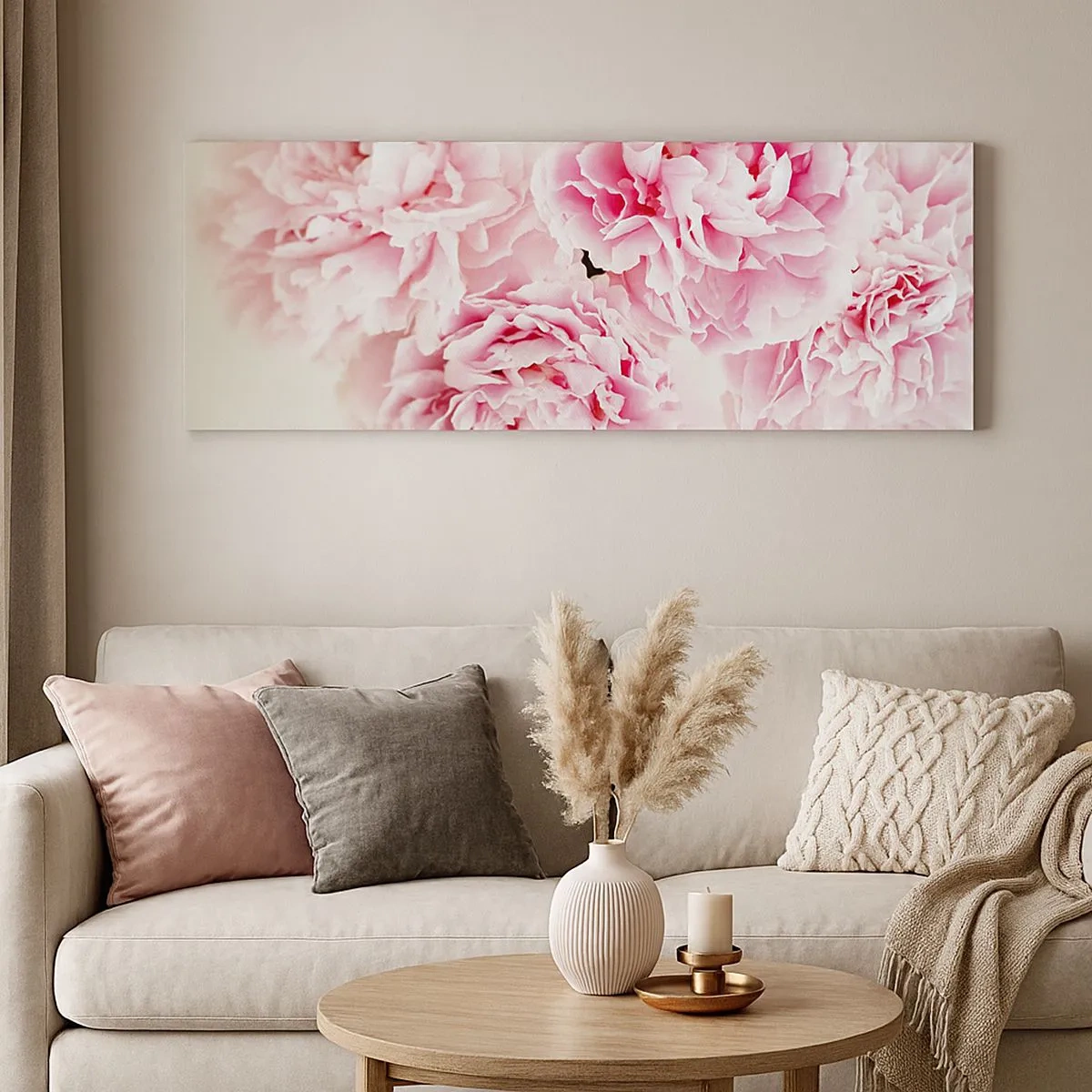 Impression sur toile - Image sur toile - En glamour rose - 100x40 cm