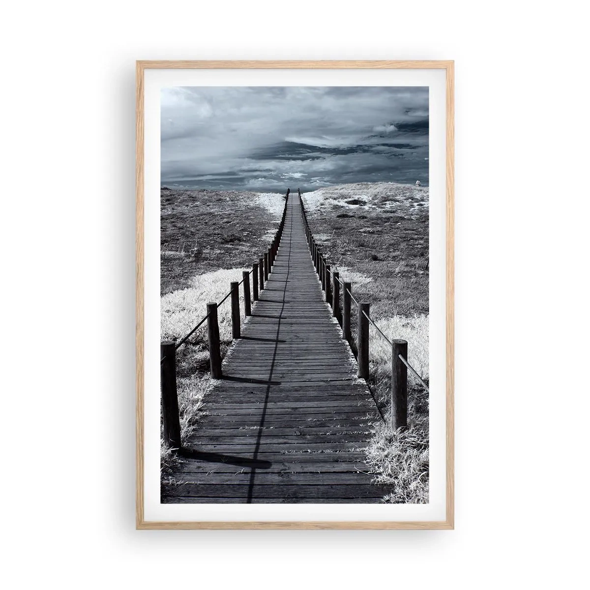 Affiche dans un chêne clair - Poster - Jusqu'au rivage - 61x91 cm