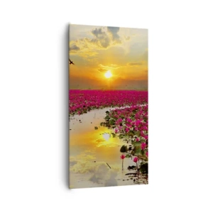 Impression sur toile - Image sur toile - La vie secrète du lac - 65x120 cm