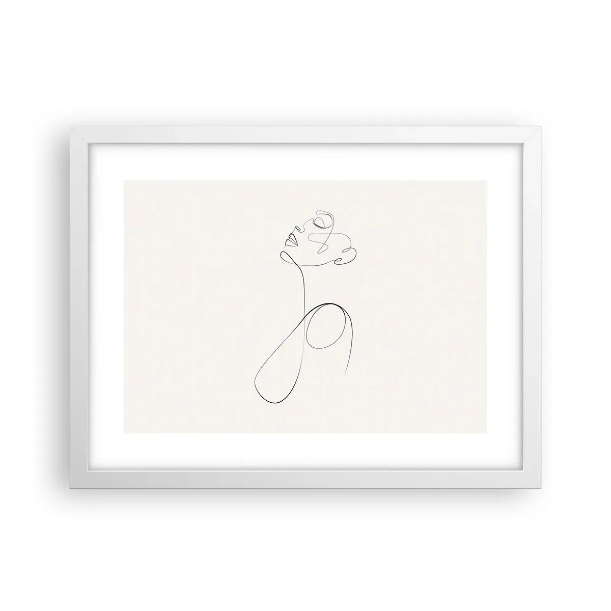 Affiche dans un cadre blanc - Poster - En boucle dans les rêves - 40x30 cm