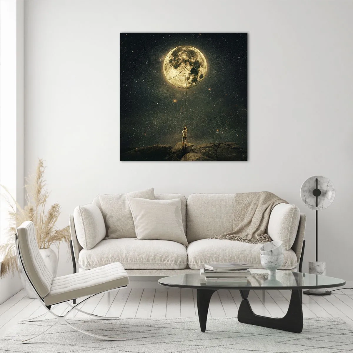 Impression sur verre - Image sur verre - Celui qui a volé la lune - 30x30 cm