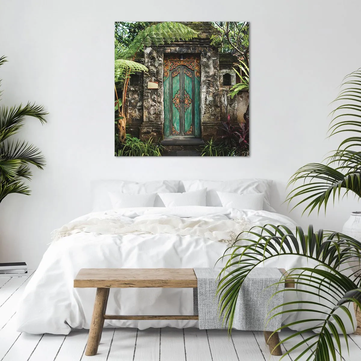Impression sur toile - Image sur toile - Porte vers un monde exotique - 60x60 cm
