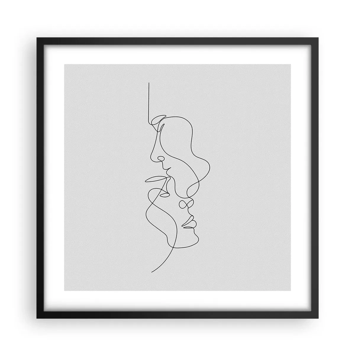 Affiche dans un cadre noir - Poster - Chaleur de désir renaissant - 50x50 cm