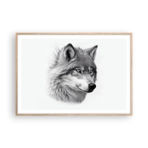 Affiche dans un chêne clair - Poster - Alpha – sans aucun doute - 100x70 cm