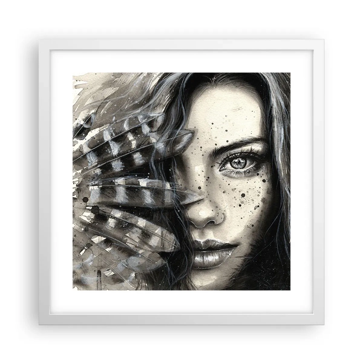 Affiche dans un cadre blanc - Poster - Beauté sauvage - 40x40 cm