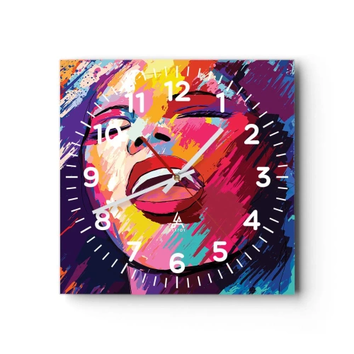 Horloge murale - Pendule murale - Chante toute ma vie - 40x40 cm