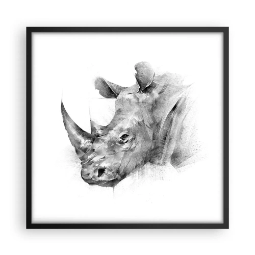 Affiche dans un cadre noir - Poster - Potrait africain - 50x50 cm
