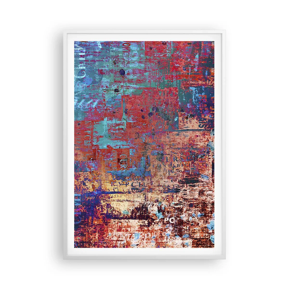 Affiche dans un cadre blanc - Poster - Mémoire et oubli - 70x100 cm