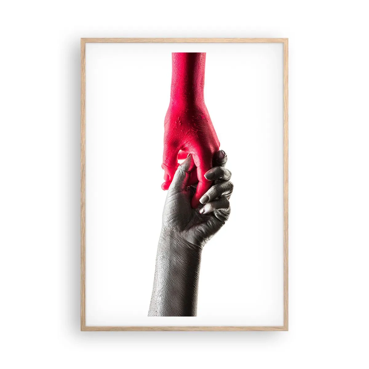 Affiche dans un chêne clair - Poster - Ensemble, bien que différents - 70x100 cm