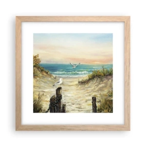 Affiche dans un chêne clair - Poster - Retraite au calme - 30x30 cm