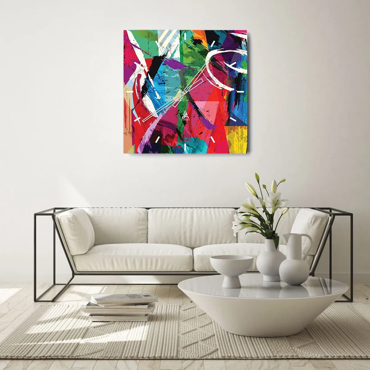 Horloge murale - Pendule murale - Rapide, vif et bondissant - 40x40 cm