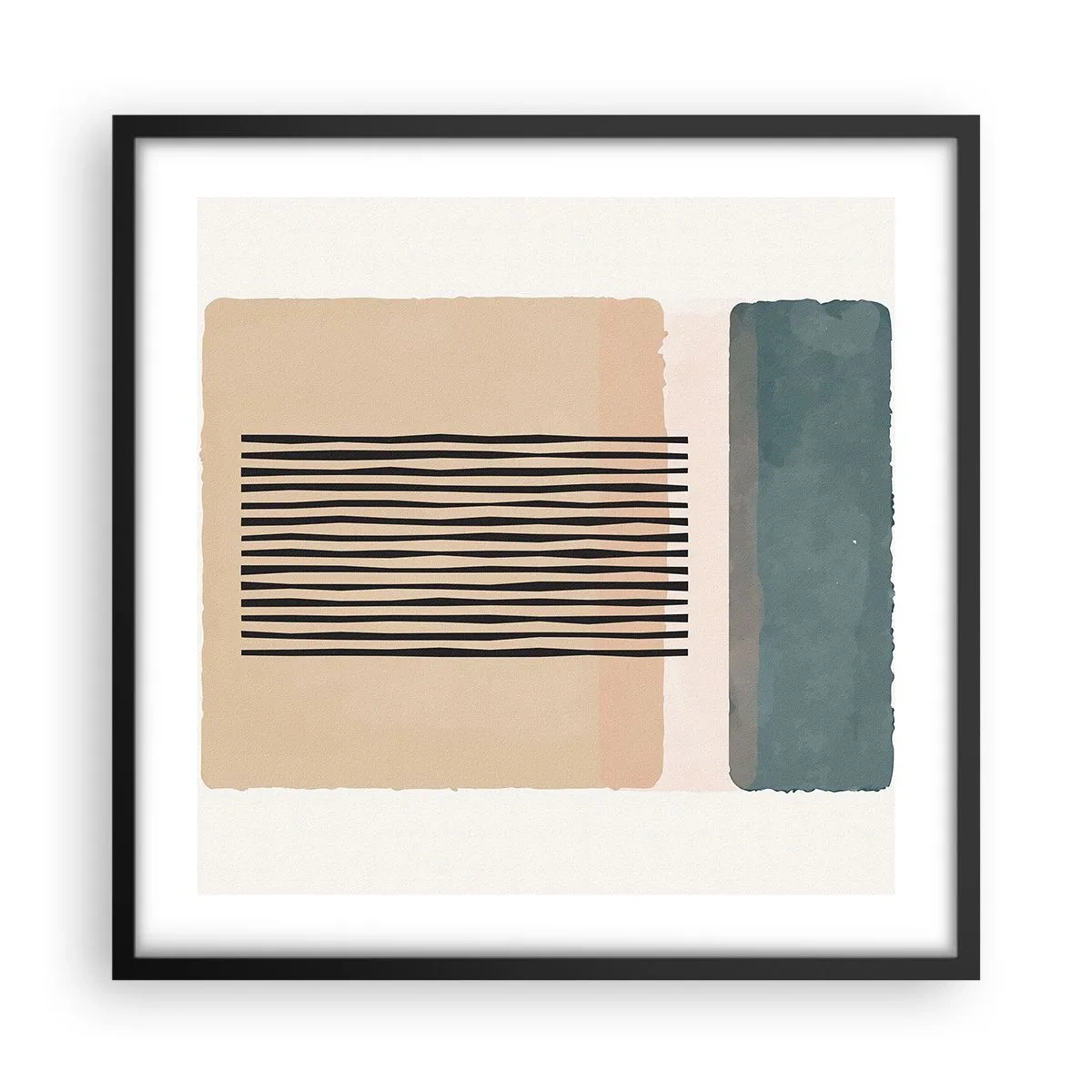 Affiche dans un cadre noir - Poster - Tout est en ordre - 50x50 cm