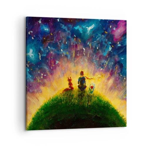 Impression sur toile - Image sur toile - Amour et amitié - le monde entier - 60x60 cm