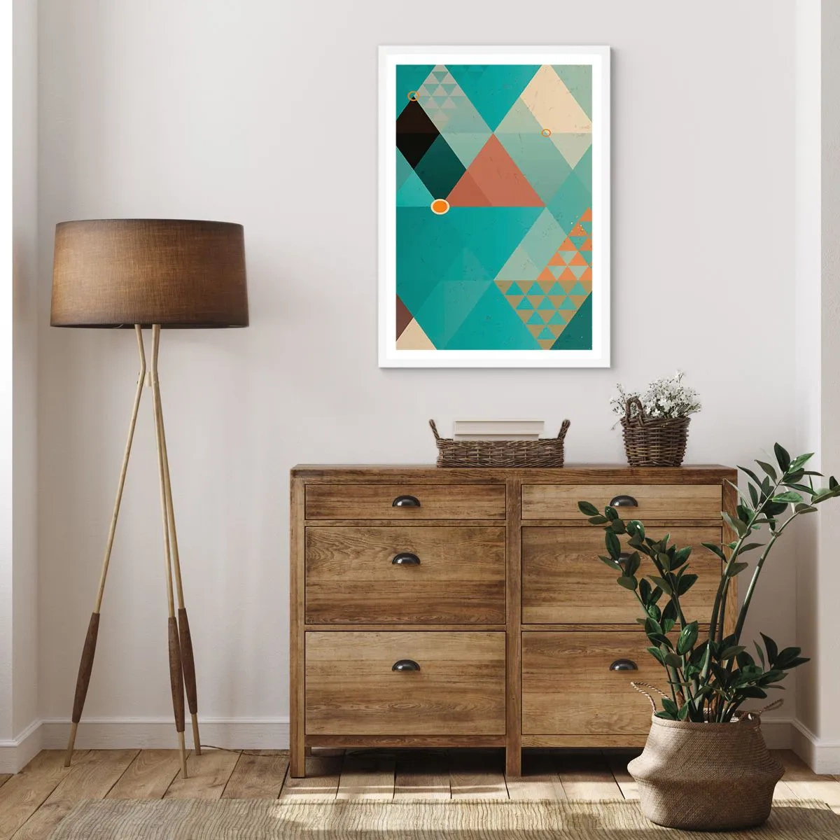 Affiche dans un cadre blanc - Poster - Unité de la multiplicité, multiplicité de l'unité - 50x70 cm