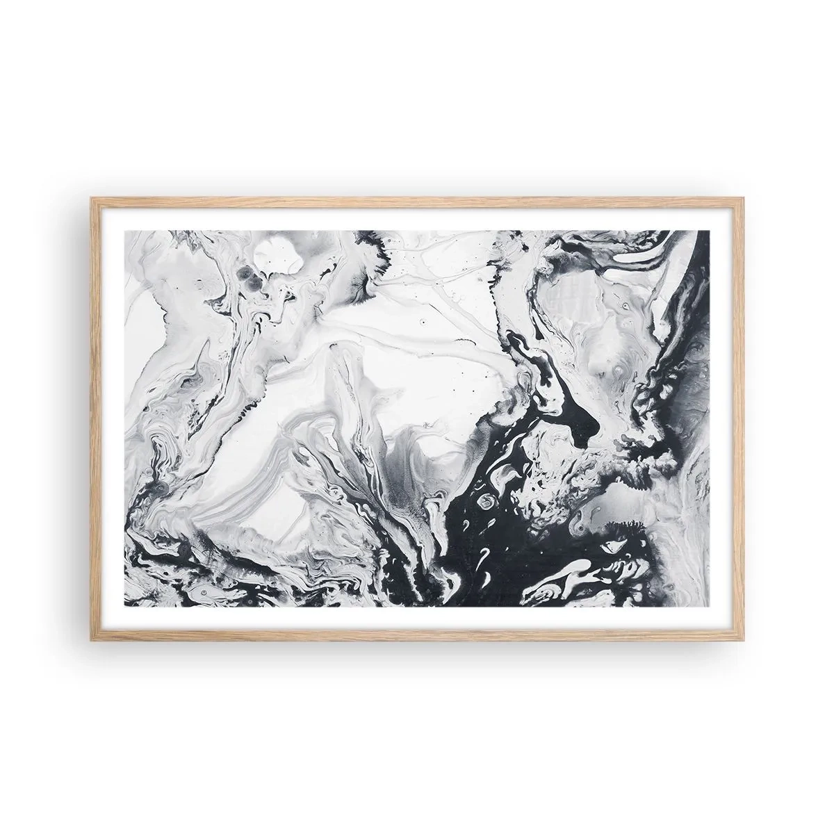 Affiche dans un chêne clair - Poster - Au centre de la Terre - 91x61 cm