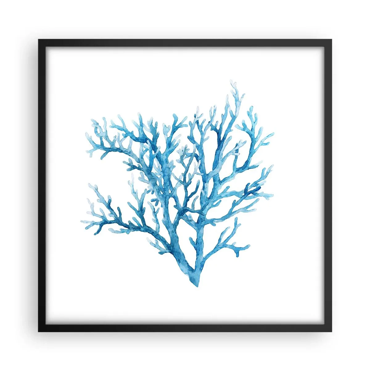 Affiche dans un cadre noir - Poster - Filigrane nautique - 50x50 cm