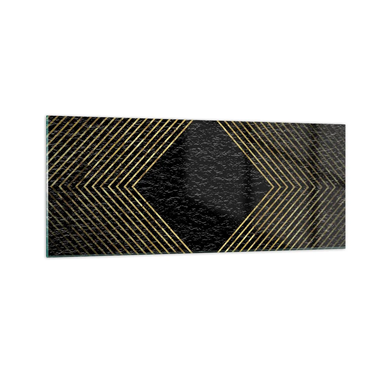 Impression sur verre - Image sur verre - Géométrie dans un style glamour - 100x40 cm