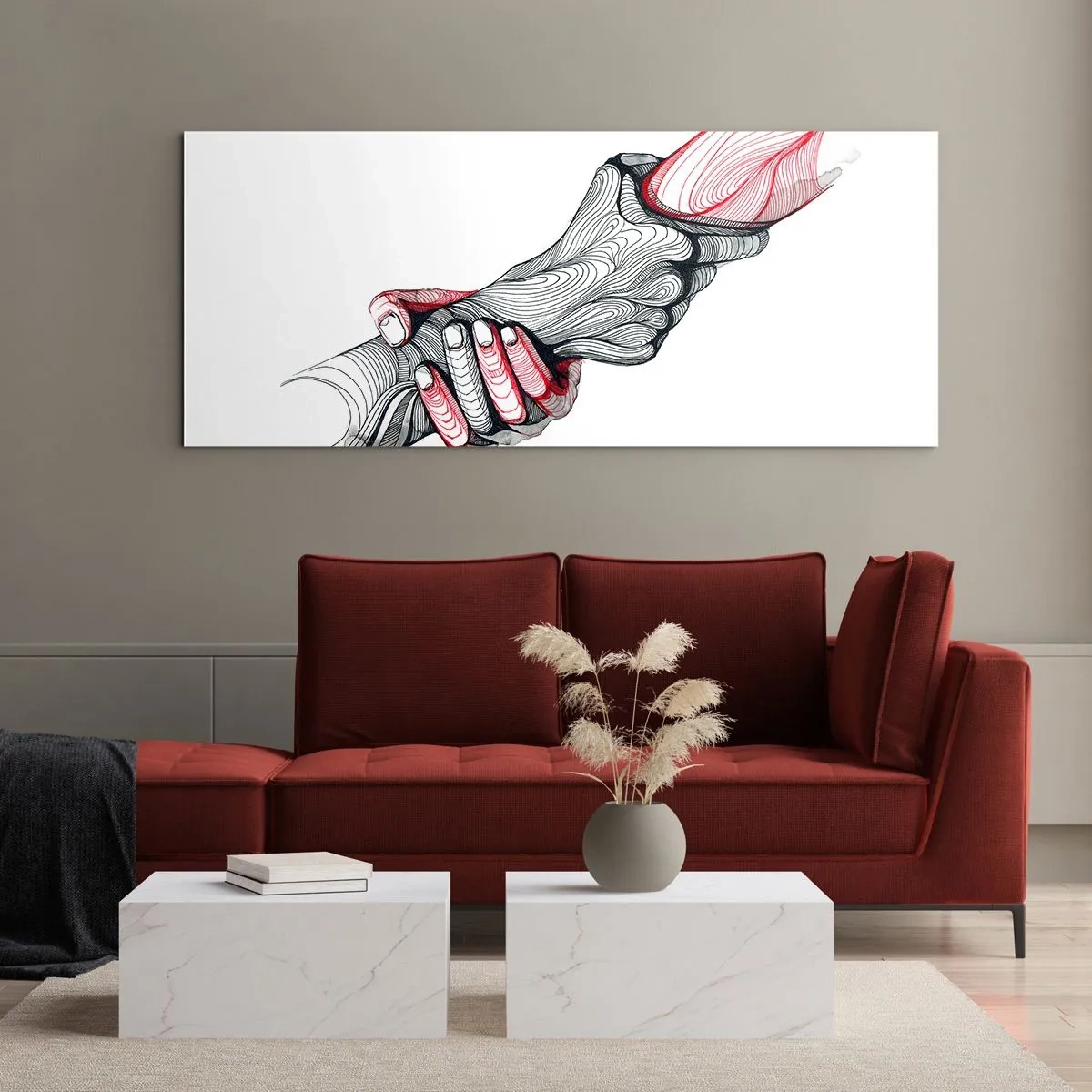 Impression sur verre - Image sur verre - Vous êtes entre de bonnes mains - 90x30 cm