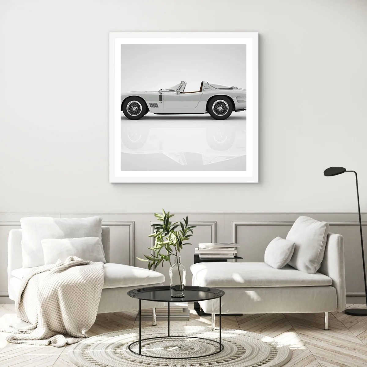 Affiche dans un cadre blanc - Poster - Promesse de plaisir - 40x40 cm