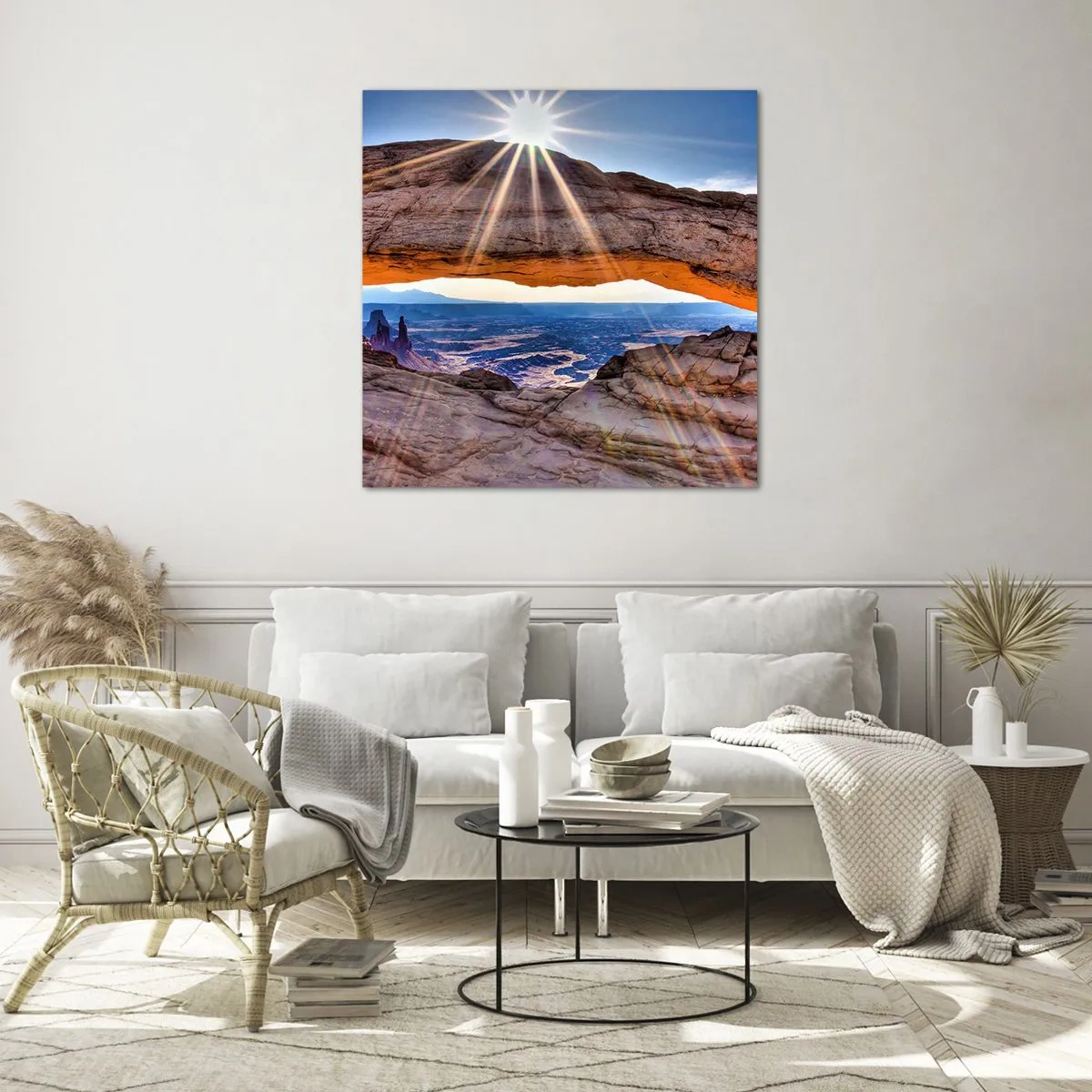 Impression sur verre - Image sur verre - Par la porte rocheuse - 70x70 cm