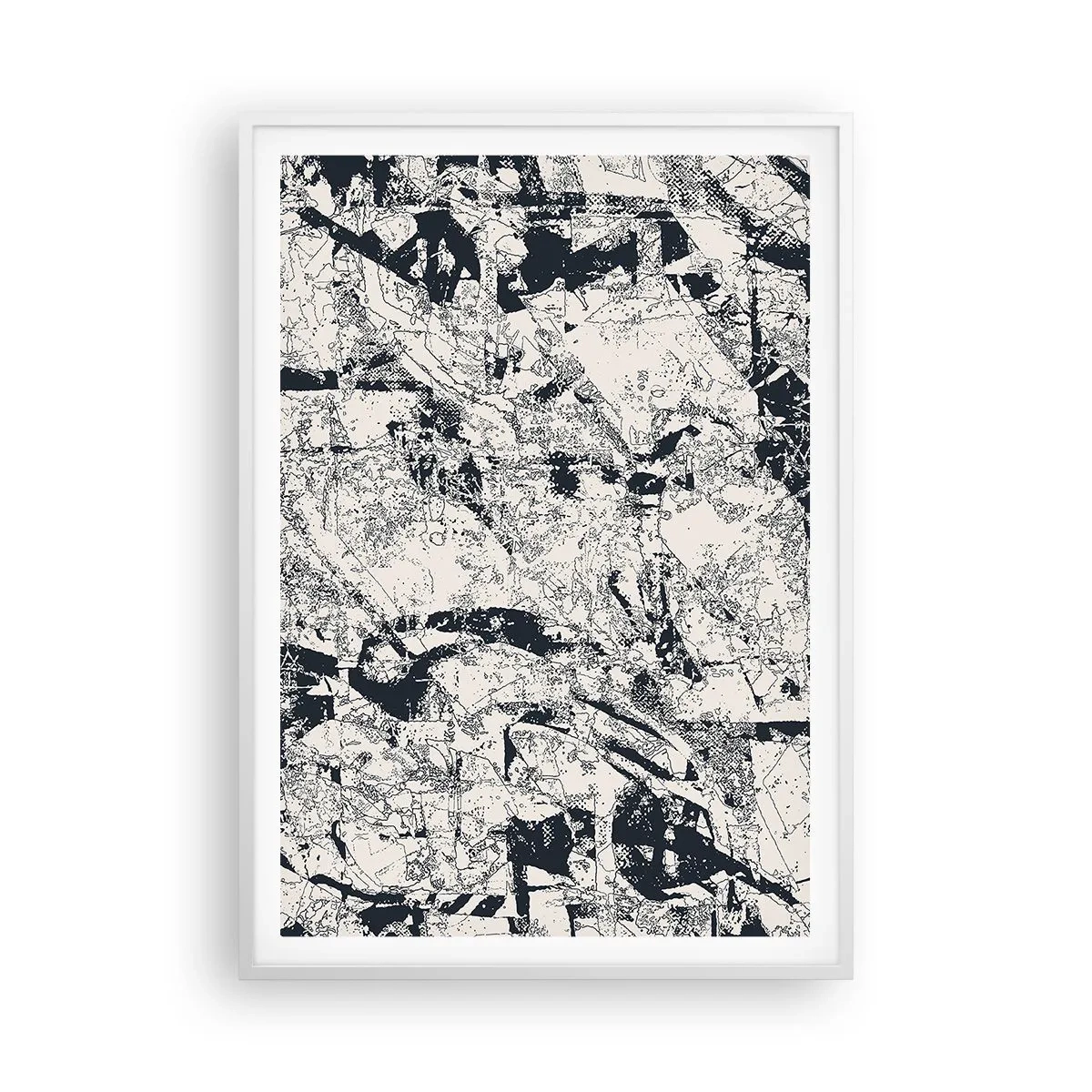 Affiche dans un cadre blanc - Poster - Interpénétration des contraires - 70x100 cm
